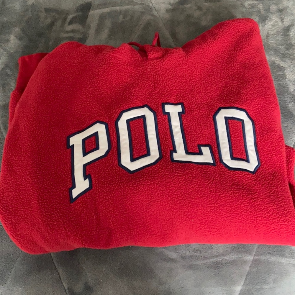 Large polo hoodie. Gently worn.